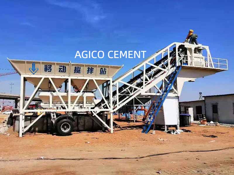AGICO universal mobile batching plant with integrated aggregate batching and mixing units